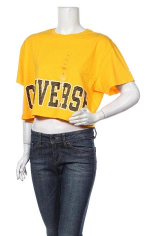 Дамска тениска Converse, Размер XL, Цвят Жълт, 100% памук, Цена 34,50 лв.