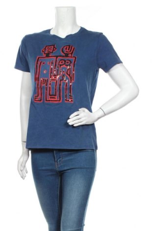 Γυναικείο t-shirt Desigual, Μέγεθος XL, Χρώμα Μπλέ, Βαμβάκι, Τιμή 52,30 €