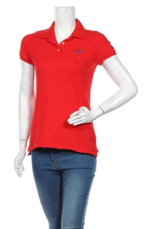 Дамска тениска Hollister, Размер L, Цвят Червен, 96% памук, 4% еластан, Цена 22,00 лв.