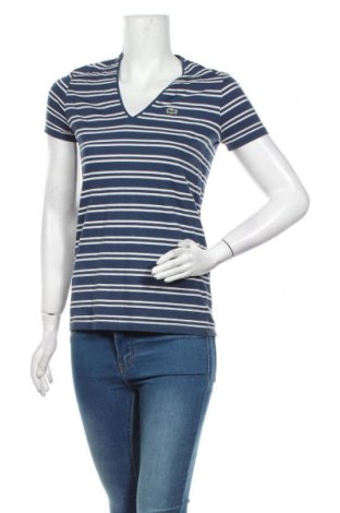 Damen T-Shirt Lacoste, Größe M, Farbe Blau, Baumwolle, Preis 29,23 €
