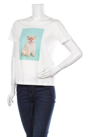Γυναικείο t-shirt Maje, Μέγεθος M, Χρώμα Λευκό, Βαμβάκι, Τιμή 68,19 €