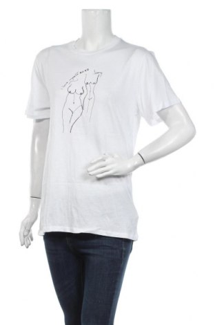 Damen T-Shirt Na-Kd, Größe XS, Farbe Weiß, Baumwolle, Preis 9,04 €