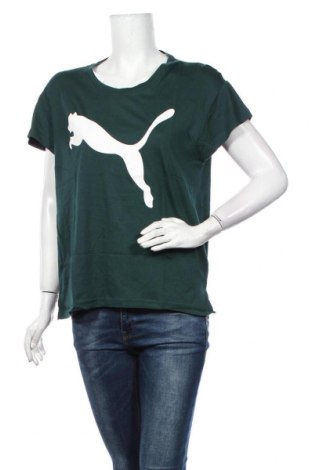 Дамска тениска PUMA, Размер L, Цвят Зелен, 60% памук, 40% модал, Цена 48,30 лв.