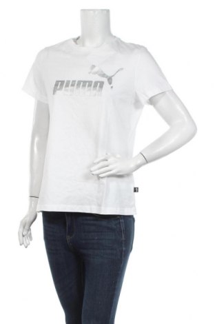 Дамска тениска PUMA, Размер L, Цвят Бял, Памук, Цена 41,30 лв.