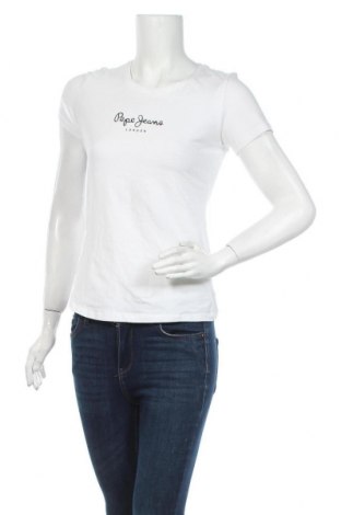 Tricou de femei Pepe Jeans, Mărime M, Culoare Alb, 95% bumbac, 5% elastan, Preț 165,79 Lei