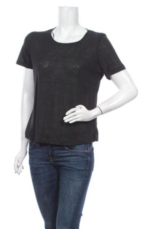 Damen T-Shirt Pieces, Größe M, Farbe Schwarz, 55% Leinen, 45% Modal, Preis 15,08 €