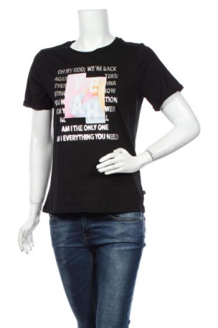 Γυναικείο t-shirt Q/S by S.Oliver, Μέγεθος S, Χρώμα Μαύρο, Βαμβάκι, Τιμή 16,42 €