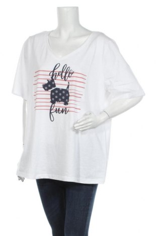 Damen T-Shirt Sheego, Größe XXL, Farbe Weiß, Baumwolle, Preis 18,94 €