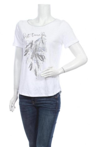 Γυναικείο t-shirt Street One, Μέγεθος M, Χρώμα Λευκό, 50% βαμβάκι, 50% μοντάλ, Τιμή 14,07 €
