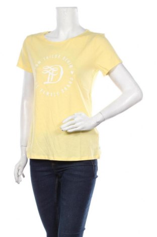 Дамска тениска Tom Tailor, Размер L, Цвят Жълт, Памук, Цена 33,00 лв.