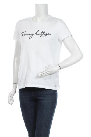 Tricou de femei Tommy Hilfiger, Mărime M, Culoare Alb, Bumbac, Preț 153,95 Lei