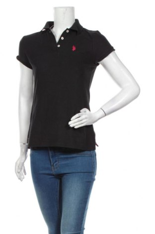 Damen T-Shirt U.S. Polo Assn., Größe M, Farbe Schwarz, 55% Baumwolle, 45% Polyester, Preis 21,57 €