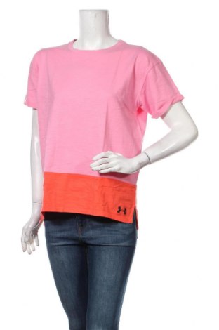 Γυναικείο t-shirt Under Armour, Μέγεθος M, Χρώμα Ρόζ , Βαμβάκι, Τιμή 21,34 €