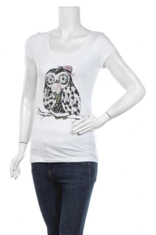 Γυναικείο t-shirt Yes! Miss, Μέγεθος M, Χρώμα Λευκό, 95% βαμβάκι, 5% ελαστάνη, Τιμή 9,56 €