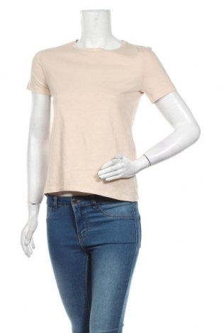 Damen T-Shirt Zara, Größe S, Farbe Beige, Baumwolle, Preis 26,44 €