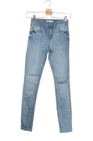 Damskie jeansy Na-Kd, Rozmiar XXS, Kolor Niebieski, 99% bawełna, 1% elastyna, Cena 142,34 zł