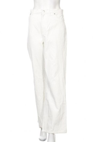 Γυναικείο κοτλέ παντελόνι Monki, Μέγεθος L, Χρώμα Λευκό, Βαμβάκι, Τιμή 23,12 €