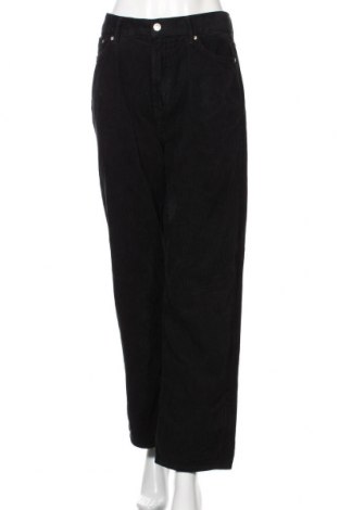 Γυναικείο κοτλέ παντελόνι Weekday, Μέγεθος L, Χρώμα Μαύρο, Βαμβάκι, Τιμή 36,52 €