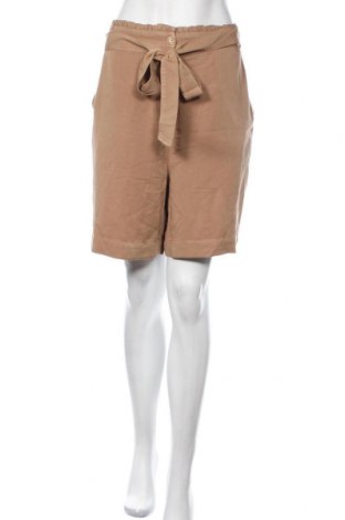 Γυναικείο κοντό παντελόνι Numph, Μέγεθος L, Χρώμα  Μπέζ, 78% βισκόζη, 22% πολυεστέρας, Τιμή 46,54 €