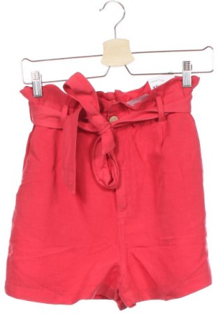 Дамски къс панталон Zara, Размер XS, Цвят Червен, 57% лен, 43% вискоза, Цена 39,00 лв.