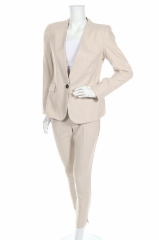 Costum de femei Zara, Mărime S, Culoare Bej, 65% poliester, 33% viscoză, 2% elastan, Preț 523,03 Lei