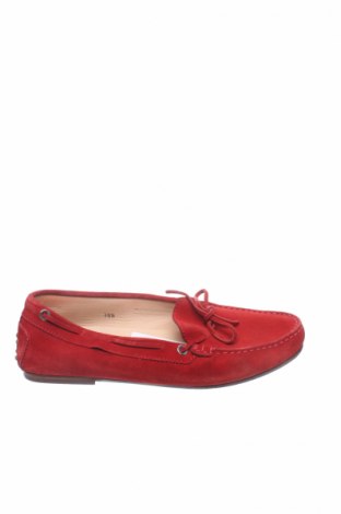 Дамски обувки Tod's, Размер 39, Цвят Червен, Естествен велур, Цена 233,70 лв.