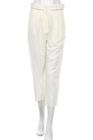Pantaloni de femei MM6 Maison Martin Margiela, Mărime M, Culoare Ecru, 54% lână, 45% poliester, 1% elastan, Preț 987,83 Lei