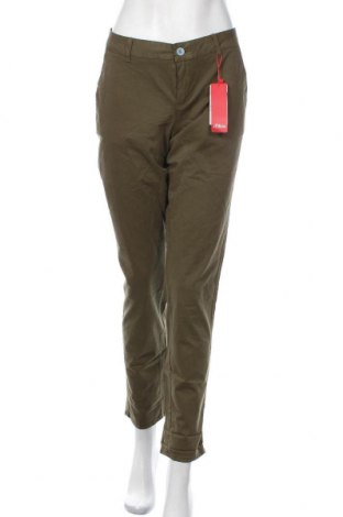 Γυναικείο παντελόνι S.Oliver, Μέγεθος M, Χρώμα Πράσινο, 98% βαμβάκι, 2% ελαστάνη, Τιμή 43,22 €
