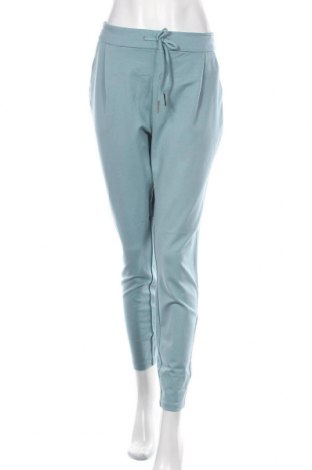 Дамски панталон Vero Moda, Размер L, Цвят Син, 65% вискоза, 30% полиамид, 5% еластан, Цена 27,65 лв.