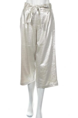 Pantaloni de femei Zara Trafaluc, Mărime S, Culoare Argintiu, 98% poliester, 2% elastan, Preț 207,24 Lei