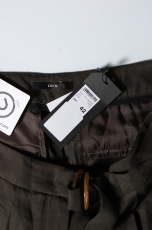 Дамски панталон Zero, Размер L, Цвят Зелен, 65% вискоза, 35% лен, Цена 96,75 лв.