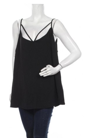 Γυναικείο αμάνικο μπλουζάκι City Chic, Μέγεθος XL, Χρώμα Μαύρο, Πολυεστέρας, Τιμή 10,23 €