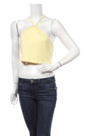 Γυναικείο αμάνικο μπλουζάκι Missguided, Μέγεθος L, Χρώμα Κίτρινο, Τιμή 13,40 €
