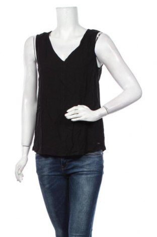 Γυναικείο αμάνικο μπλουζάκι Tom Tailor, Μέγεθος S, Χρώμα Μαύρο, Βισκόζη, Τιμή 14,07 €
