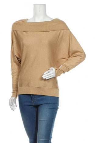 Дамски пуловер INC International Concepts, Размер M, Цвят Бежов, 76% вискоза, 16% полиестер, 8% метални нишки, Цена 64,60 лв.