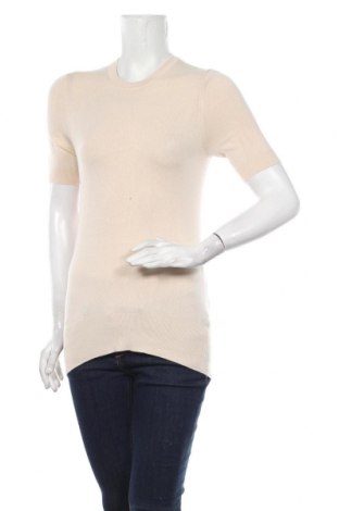 Pulover de femei Zara, Mărime S, Culoare Bej, 83% viscoză, 15% poliamidă, 2% elastan, Preț 134,87 Lei