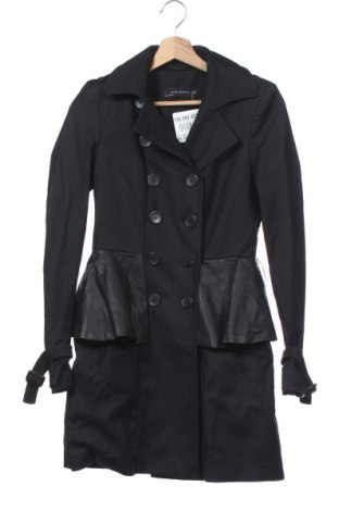 Dámský přechodný kabát  Zara, Velikost XS, Barva Černá, 97% bavlna, 3% elastan, Cena  1 020,00 Kč