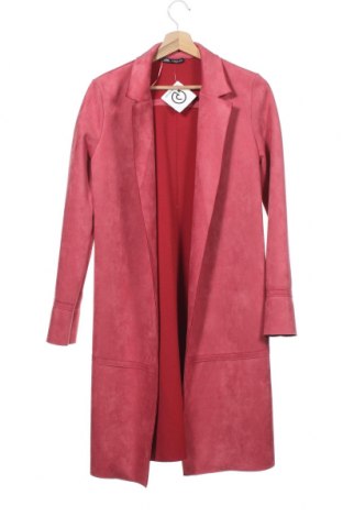 Γυναικείο παλτό Zara, Μέγεθος XS, Χρώμα Ρόζ , 94% πολυεστέρας, 6% ελαστάνη, Τιμή 37,61 €