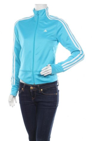 Damen Sportoberteil Adidas, Größe M, Farbe Blau, 100% Polyester, Preis 26,44 €