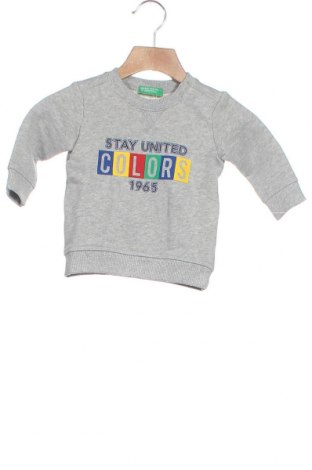 Детска блуза United Colors Of Benetton, Размер 2-3m/ 56-62 см, Цвят Сив, 100% памук, Цена 29,90 лв.