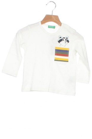 Bluză pentru copii United Colors Of Benetton, Mărime 12-18m/ 80-86 cm, Culoare Alb, 100% bumbac, Preț 74,41 Lei