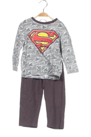 Piżama dziecięca Superman, Rozmiar 2-3y/ 98-104 cm, Kolor Szary, Bawełna, Cena 49,50 zł