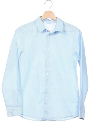 Kinderhemd H&M, Größe 12-13y/ 158-164 cm, Farbe Blau, 65% Polyester, 35% Baumwolle, Preis 15,21 €
