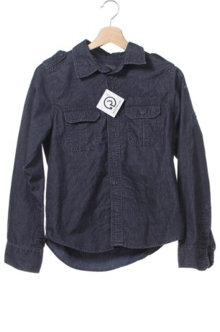 Детска риза H&M L.O.G.G., Размер 12-13y/ 158-164 см, Цвят Син, 48% памук, 52% полиестер, Цена 11,39 лв.