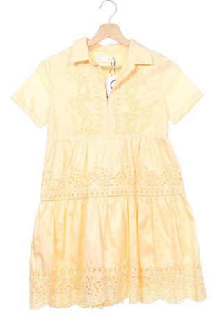 Rochie pentru copii Zara, Mărime 8-9y/ 134-140 cm, Culoare Galben, Poliester, Preț 151,32 Lei