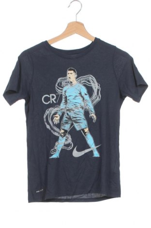 Tricou pentru copii Nike, Mărime 12-13y/ 158-164 cm, Culoare Albastru, 60% bumbac, 40% poliester, Preț 106,11 Lei