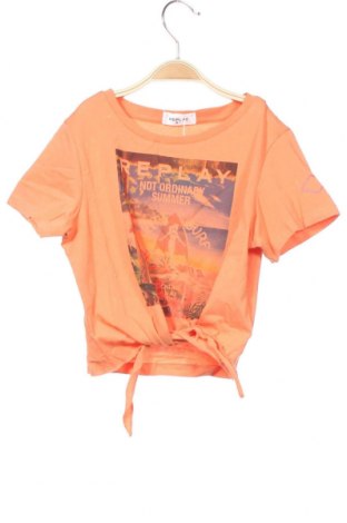 Dětské tričko  Replay, Velikost 8-9y/ 134-140 cm, Barva Oranžová, Bavlna, Cena  687,00 Kč