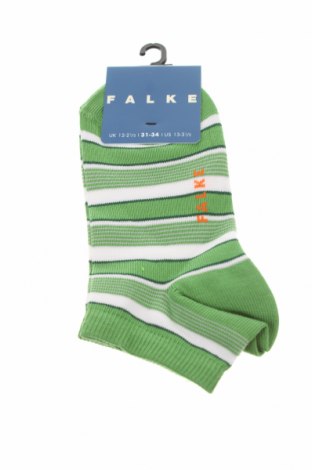 Kinder Socken Falke, Größe 7-8y/ 128-134 cm, Farbe Grün, 81% Baumwolle, 18% Polyamid, 1% Elastan, Preis 10,46 €