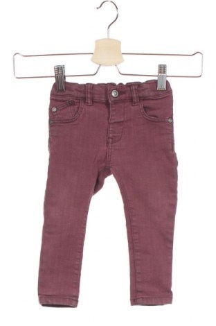 Dětské džíny  Zara, Velikost 9-12m/ 74-80 cm, Barva Červená, 73% bavlna, 23% polyester, 2% elastan, Cena  654,00 Kč