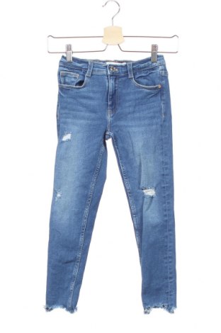 Dziecięce jeansy Zara, Rozmiar 7-8y/ 128-134 cm, Kolor Niebieski, 93% bawełna, 6% poliester, 1% elastyna, Cena 102,35 zł